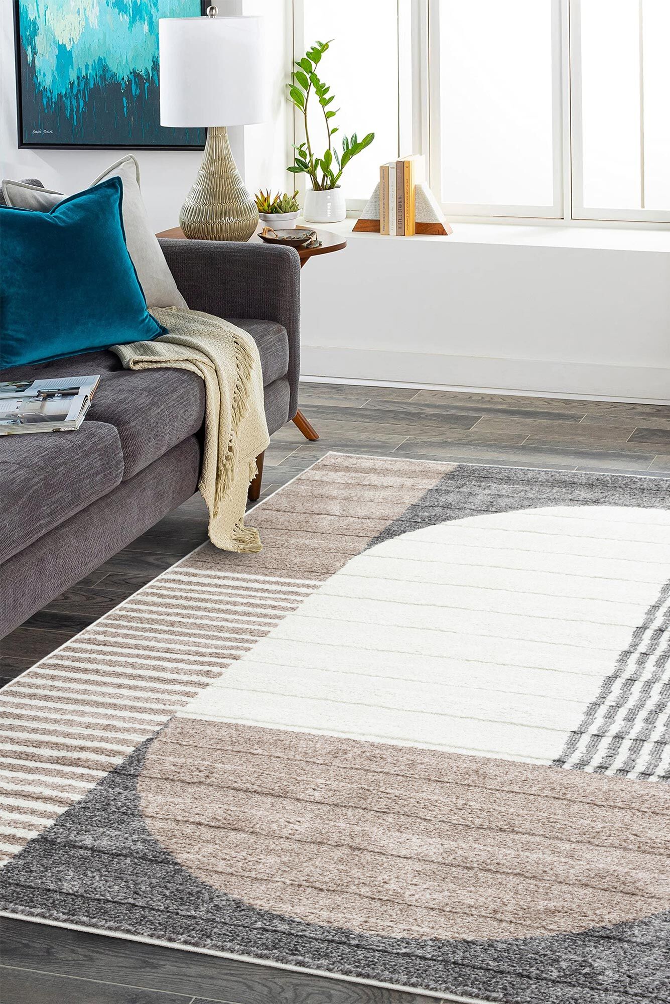Large View Austin Geometric Striped Rug(Size 230 x 160cm)