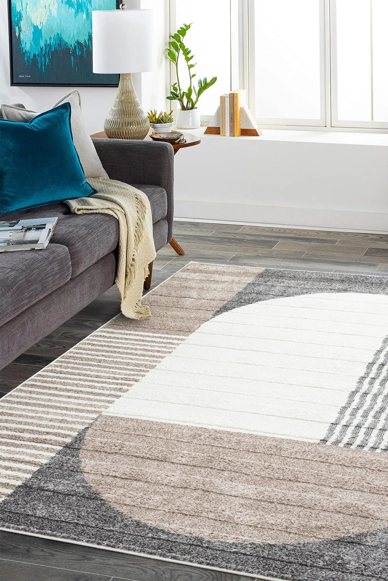 Large View Austin Geometric Striped Rug(Size 230 x 160cm)
