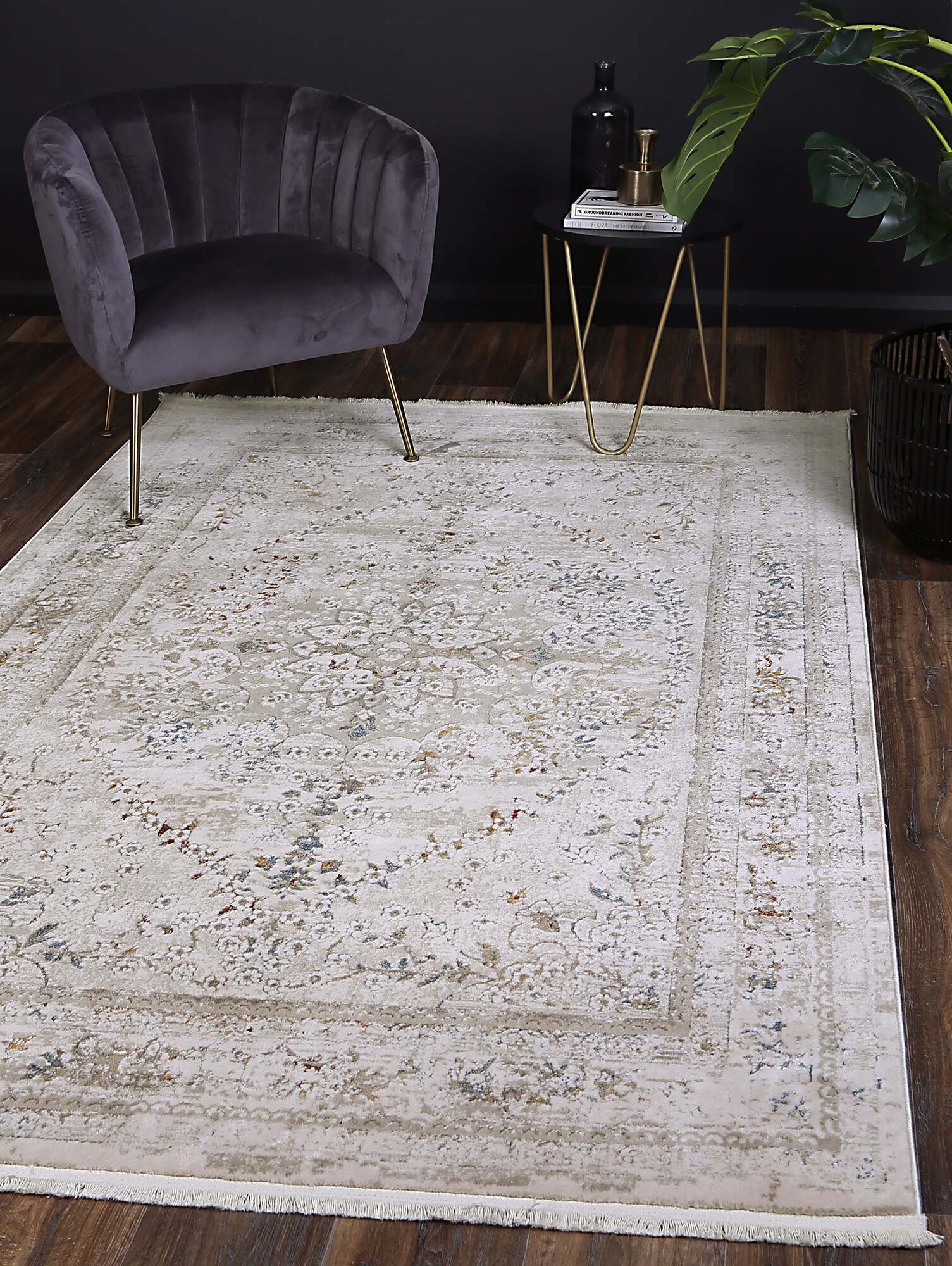 Large View Bari Classic Floral Medallion Rug(Size 230 x 160cm)