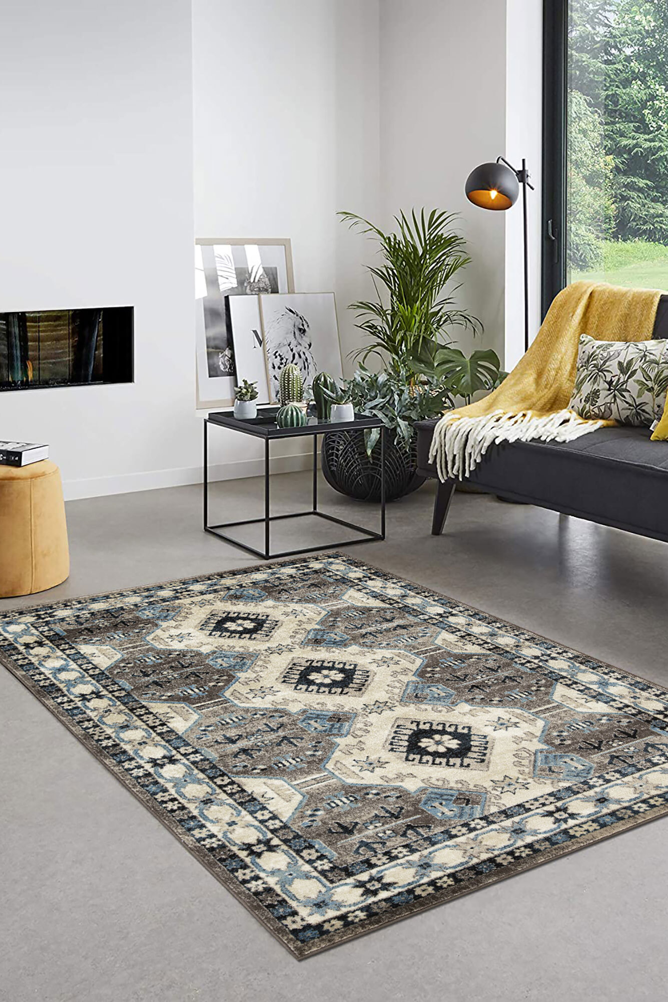 Bliss Traditional Geometric Rug(Size 170 x 120cm)