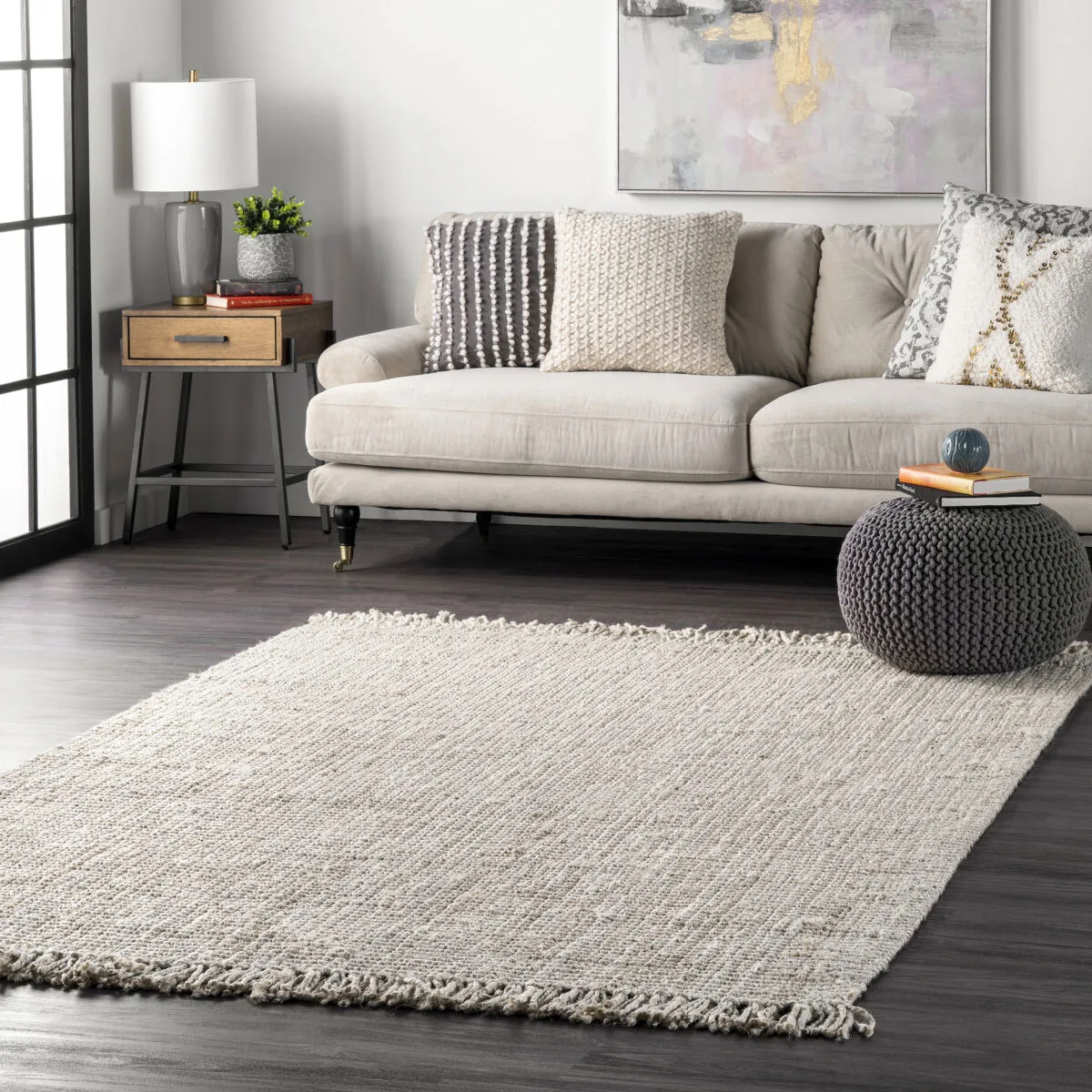 Large View Jimmy Bleach Jute Flatweave Rug