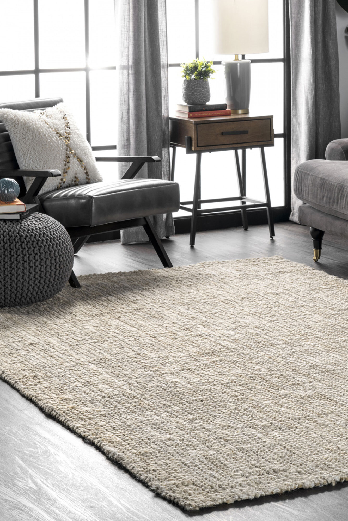 Jolly Eco Friendly Jute Rug(Size 164 x 120cm)
