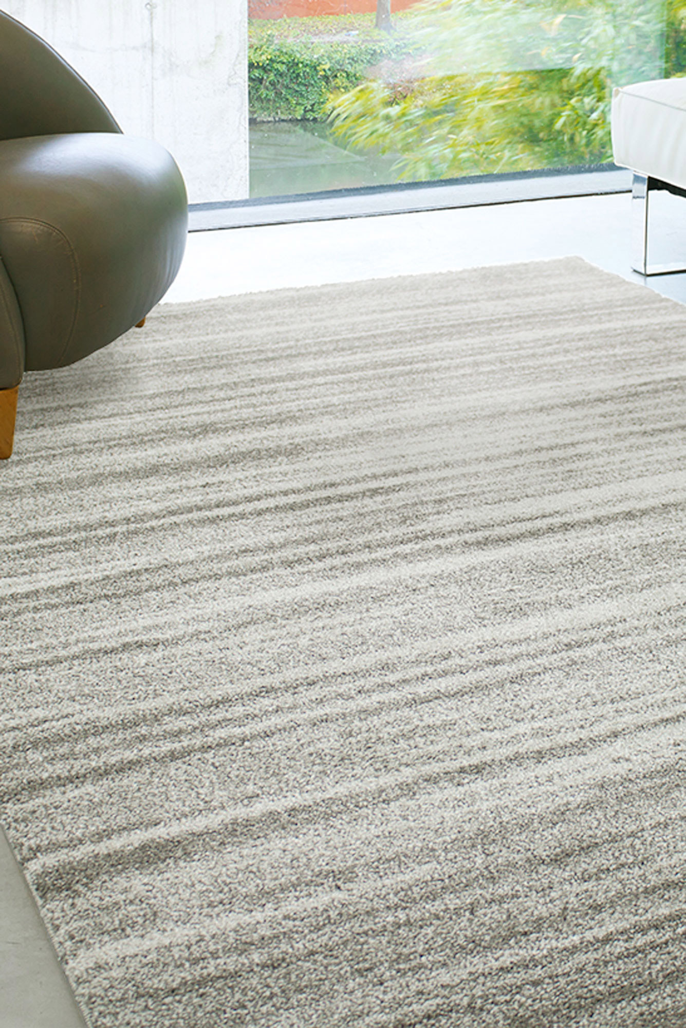 Large View Bergamo Striped Modern Rug(Size 230 x 160cm)