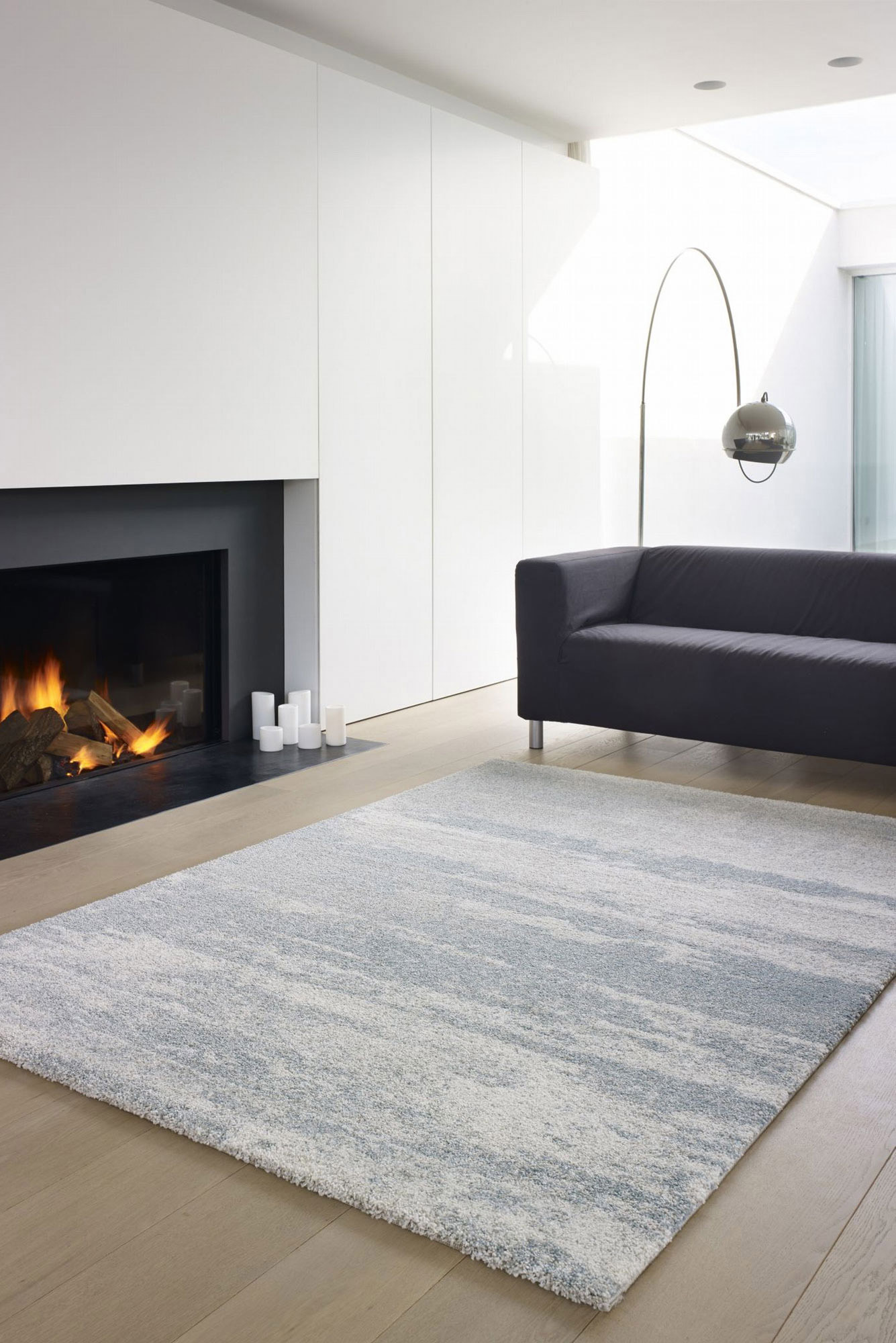 Bergamo Blue & Grey Modern Rug(Size 230 x 160cm)
