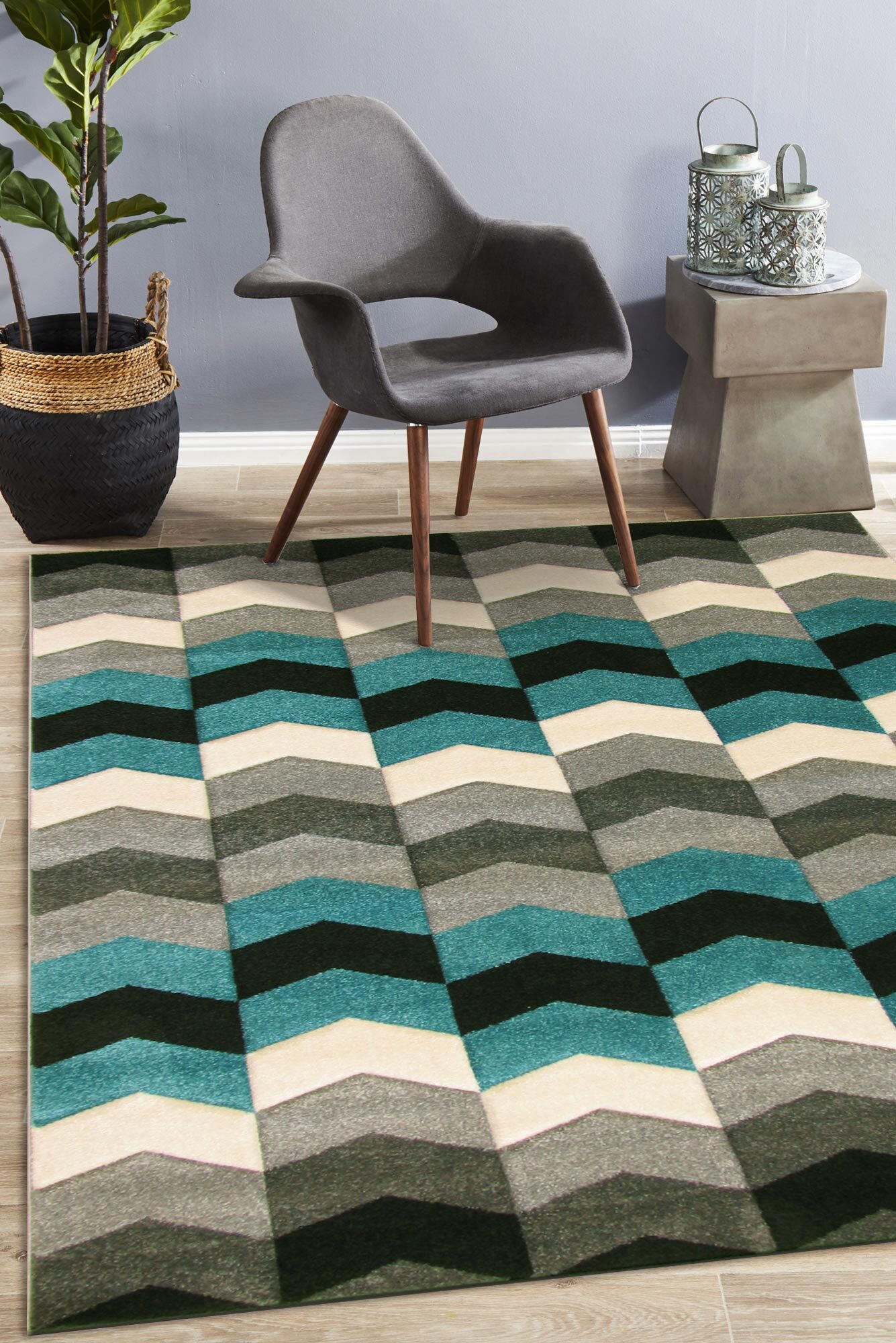 Bonnie Modern Chevron Rug(Size 230 x 160cm)