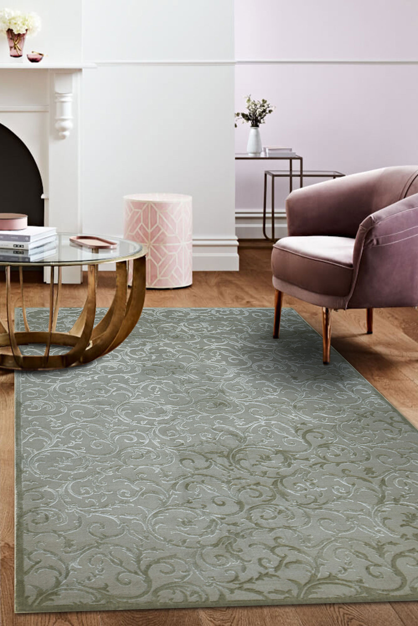 Brigitte Contemporary Floral Rug(Size 170 x 120cm)