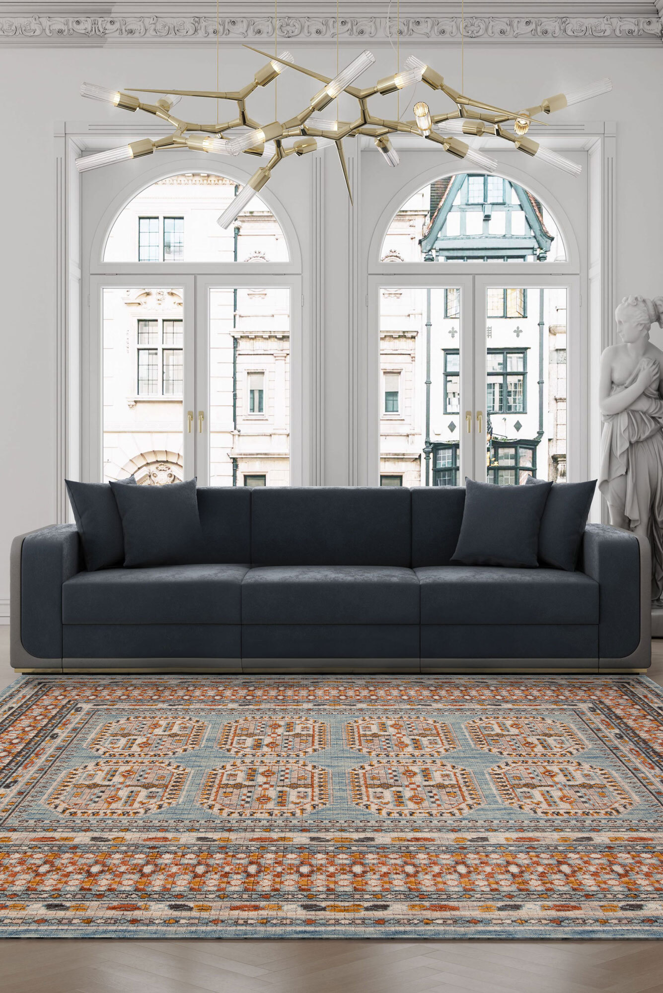 Bokhara Traditional Wool Rug(Size 230 x 160cm)