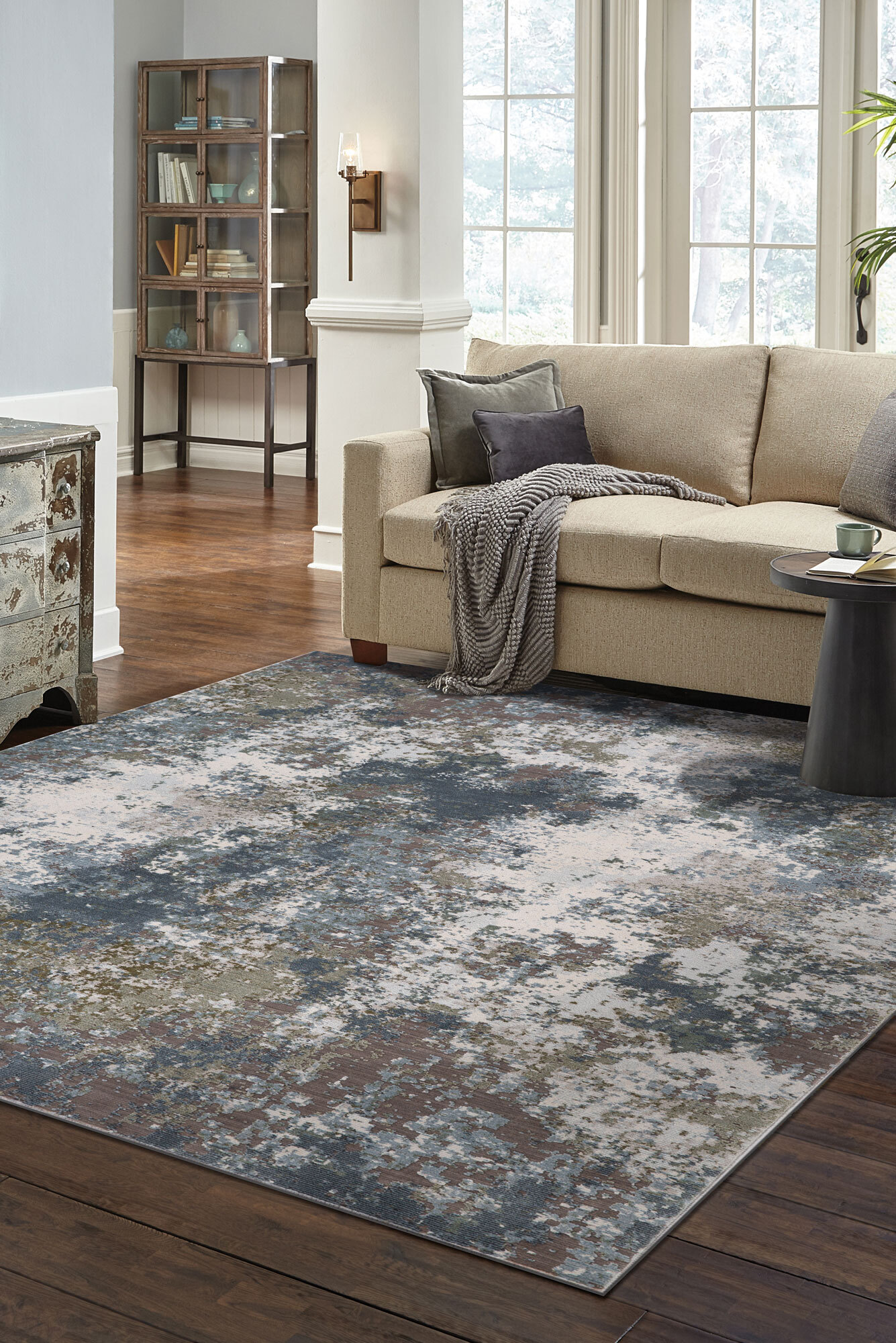 Billy Transitional Abstract Rug(Size 170 x 120cm)