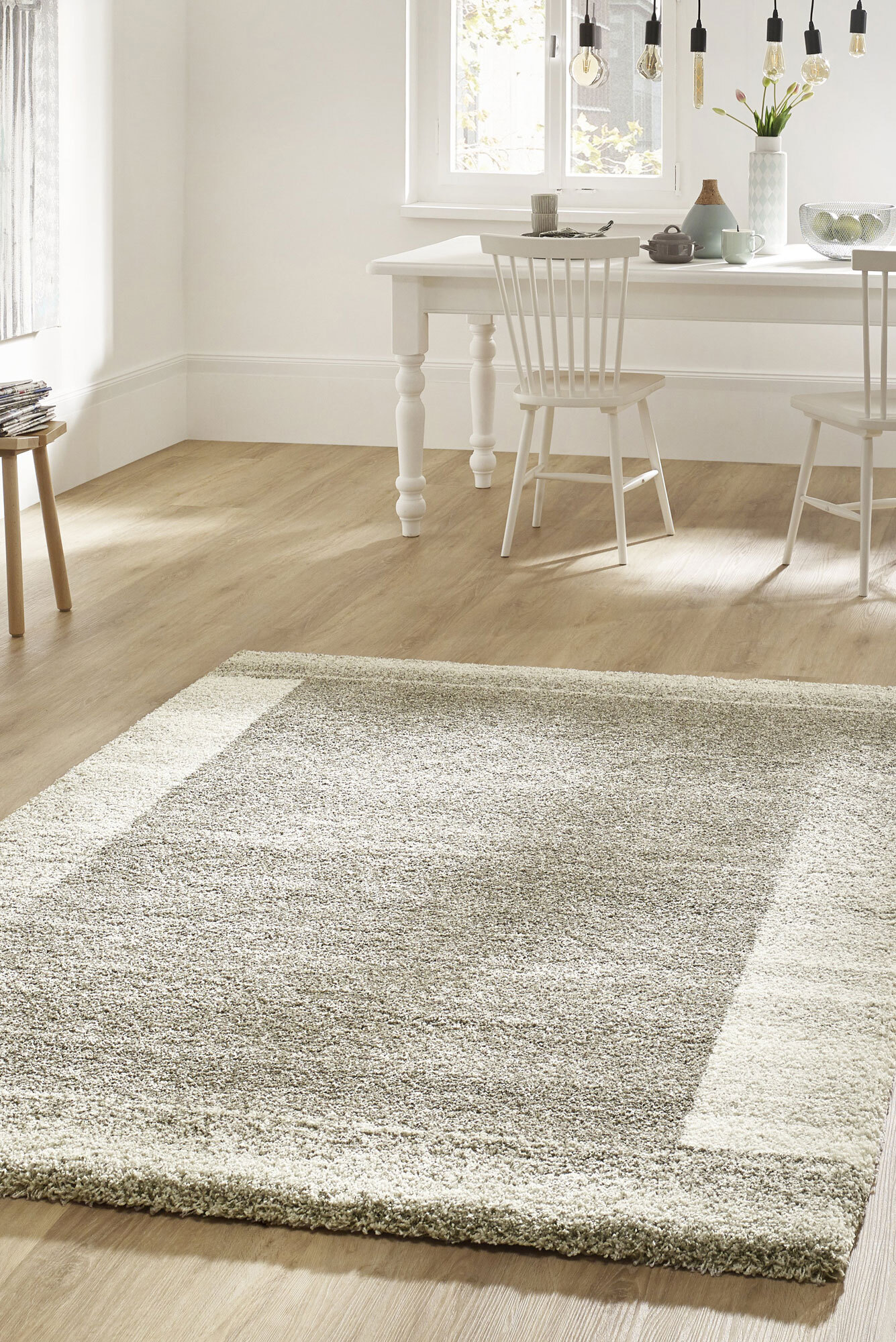 Large View Boston Beige Border Modern Rug(Size 230 x 160cm)