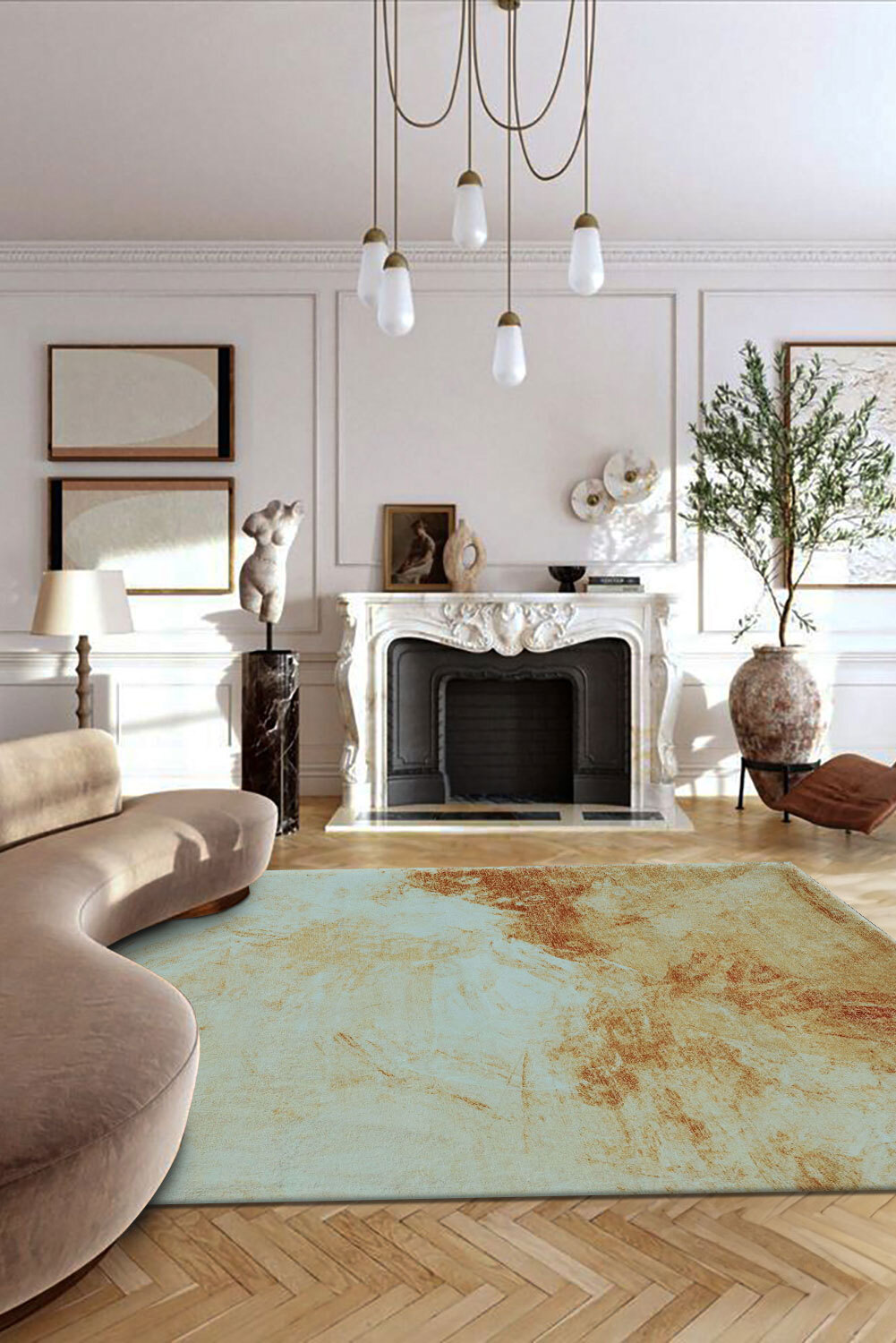 Large View Cato Contemporary Abstract Rug(Size 230 x 160cm)