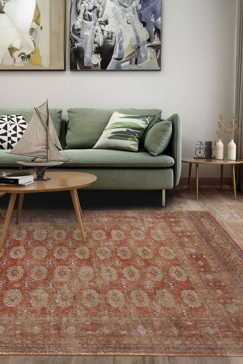 Large View Cato Traditional Geometric Rug(Size 230 x 160cm)