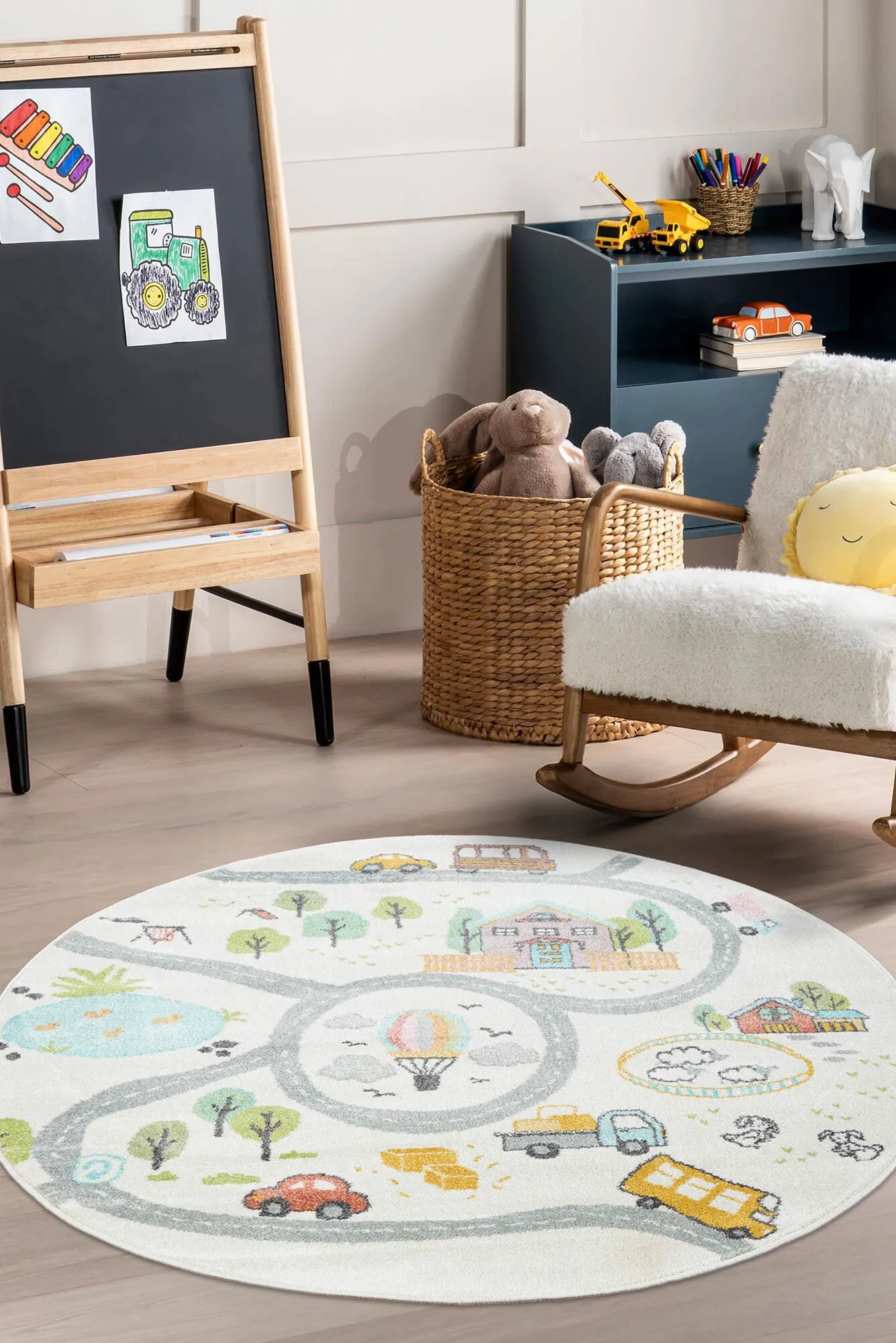 Candy Road Kids Round Rug(Size 133 x 133cm) ROUND