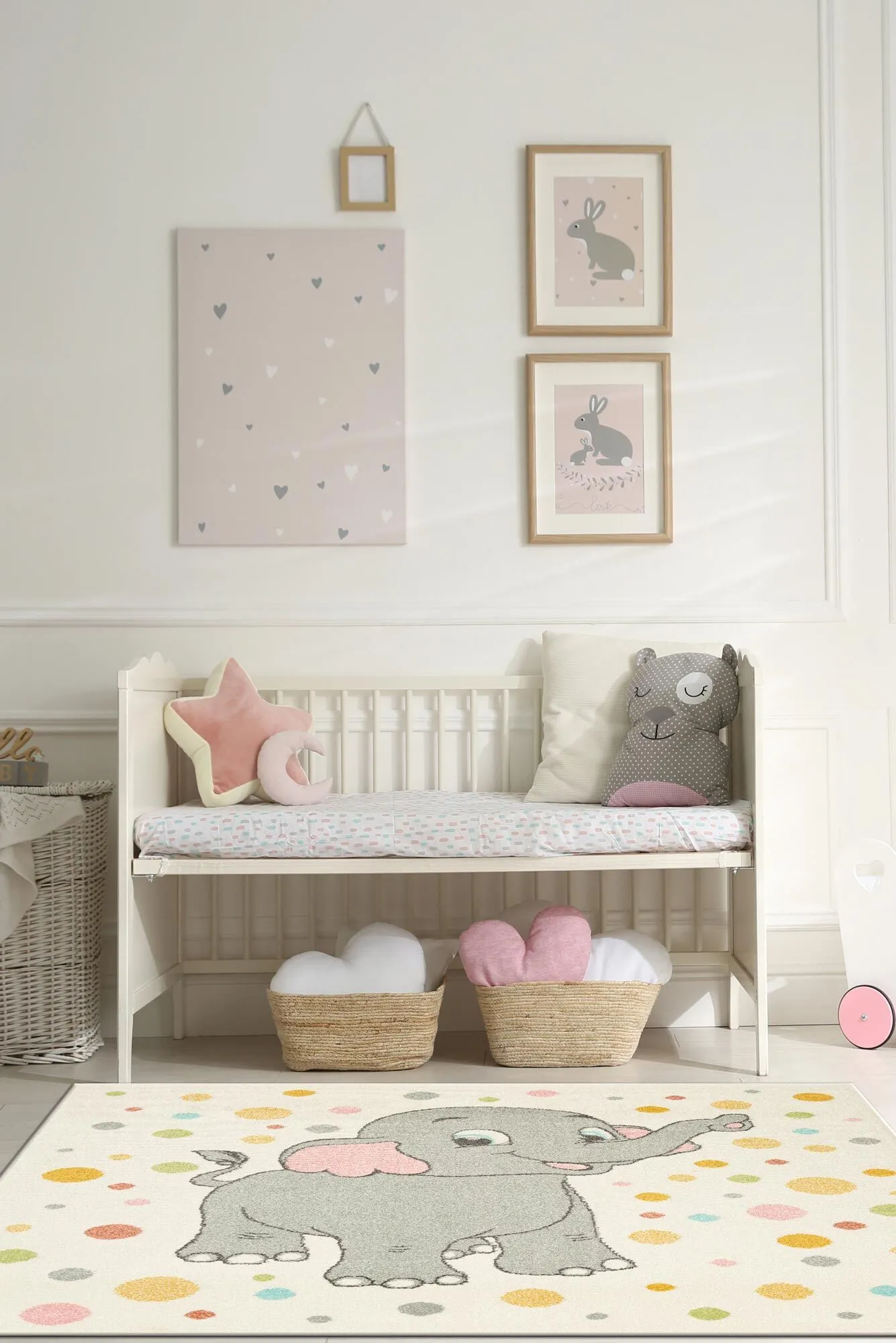 Candy Elephant Kids Square Rug(Size 133 x 133cm) SQUARE
