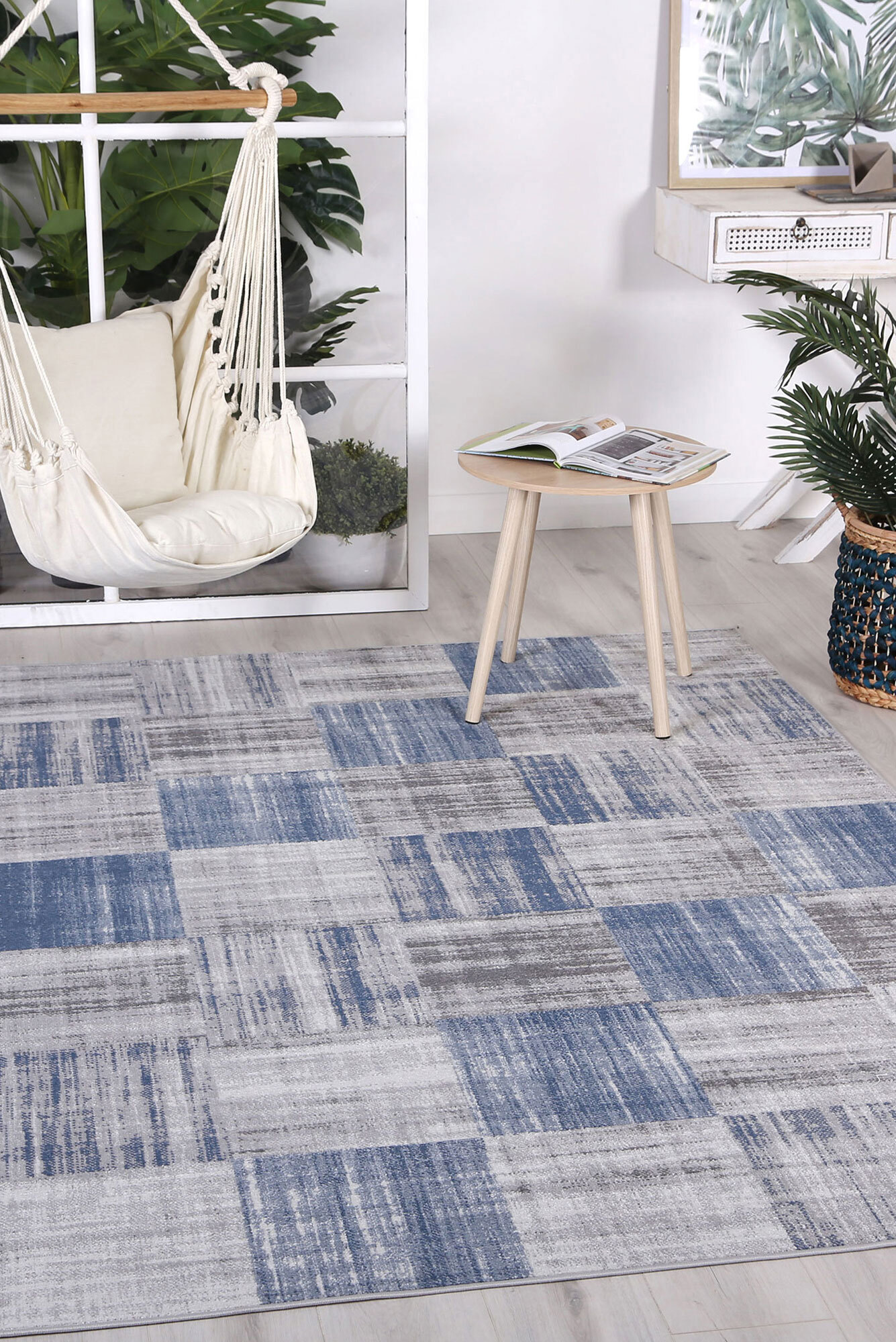 Casa Square Pattern Rug(Size 230 x 160cm)