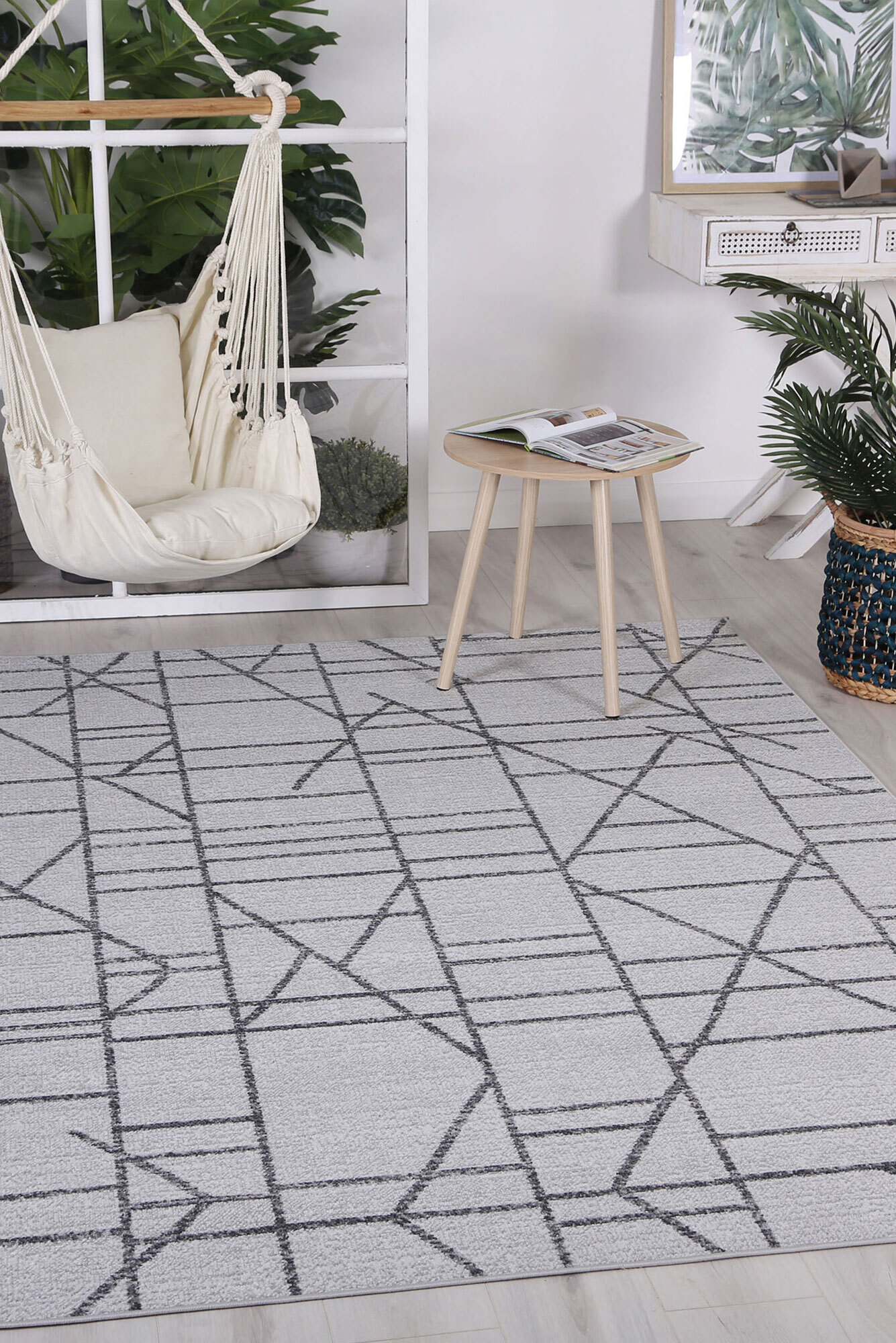 Large View Casa Modern Geometric Rug(Size 150 x 80cm)