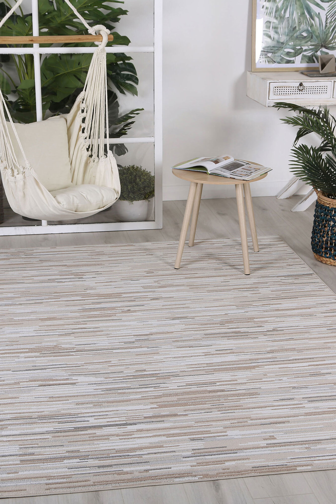 Large View Casa Modern Striped Rug(Size 150 x 80cm)