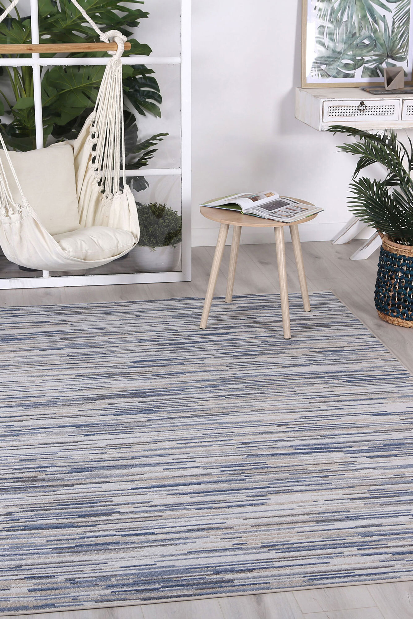 Large View Casa Modern Striped Rug(Size 150 x 80cm)