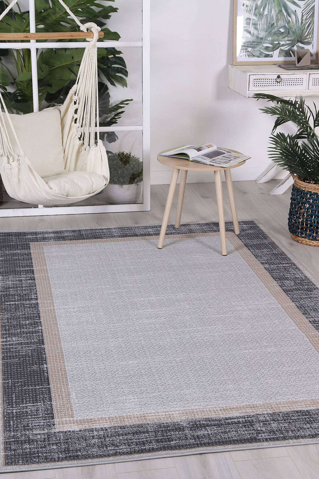 Large View Casa Modern Border Rug(Size 150 x 80cm)