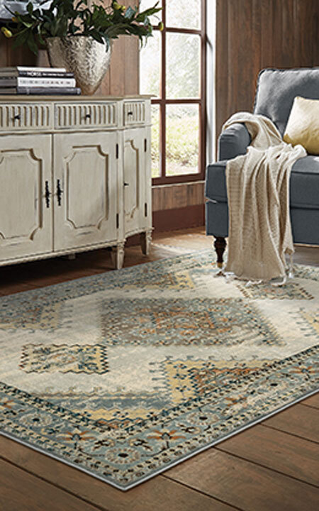 Large View Caleb Traditional Medallion Rug(Size 170 x 120cm)