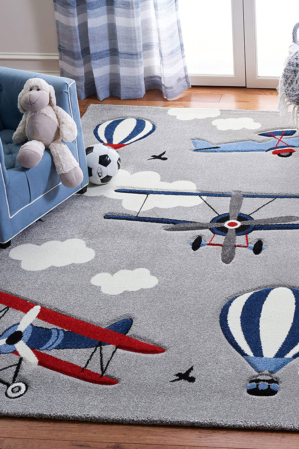 Charlie Biplane / Airplane Kids Rug(Size 170 x 125cm)