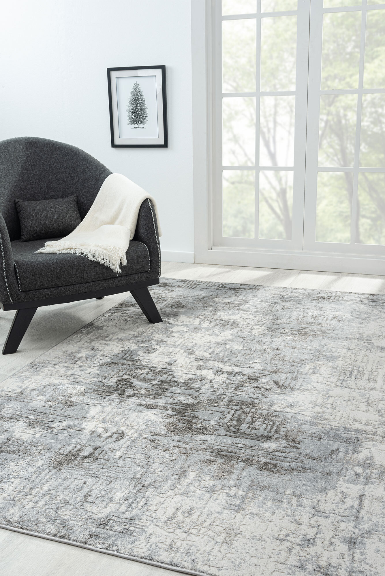 Cindy Transitional Abstract Rug(Size 180 x 120cm)