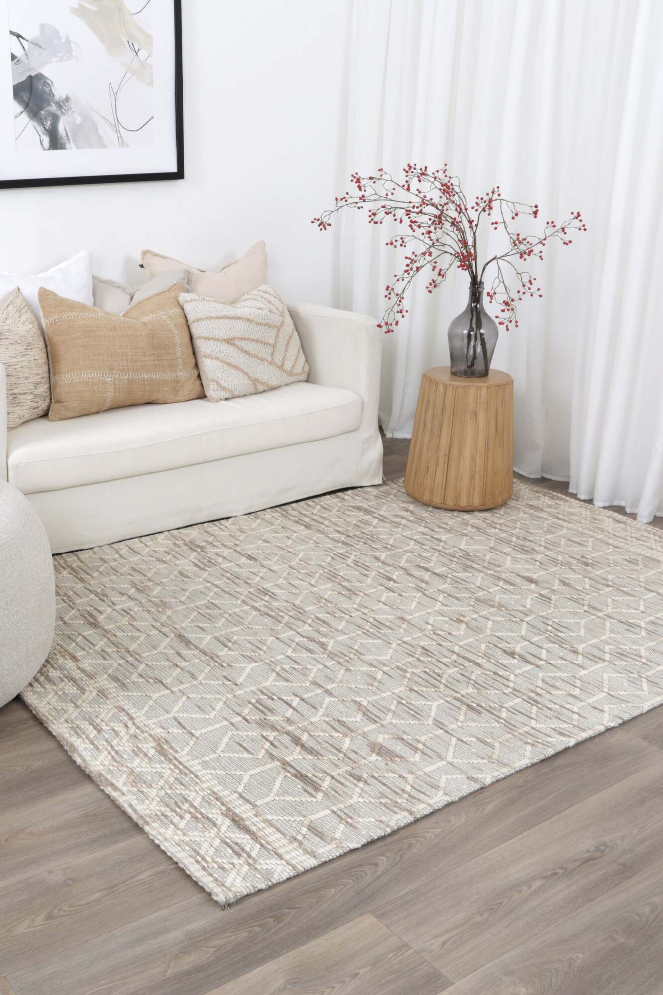 Chea Geometric Wool Rug(Size 230 x 160cm)