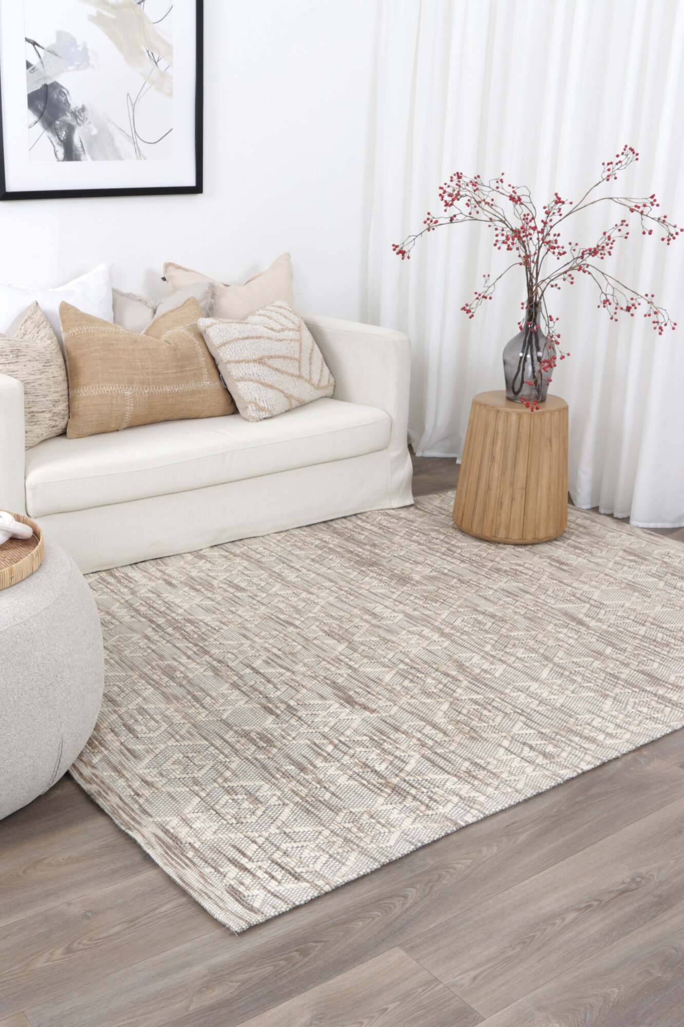 Large View Chea Geometric Wool Rug(Size 230 x 160cm)