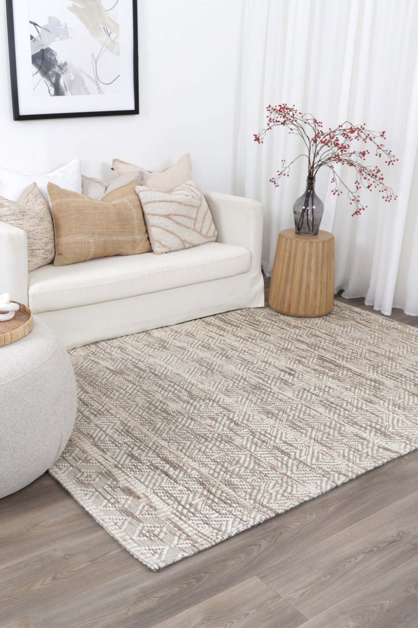 Chea Geometric Wool Rug(Size 230 x 160cm)