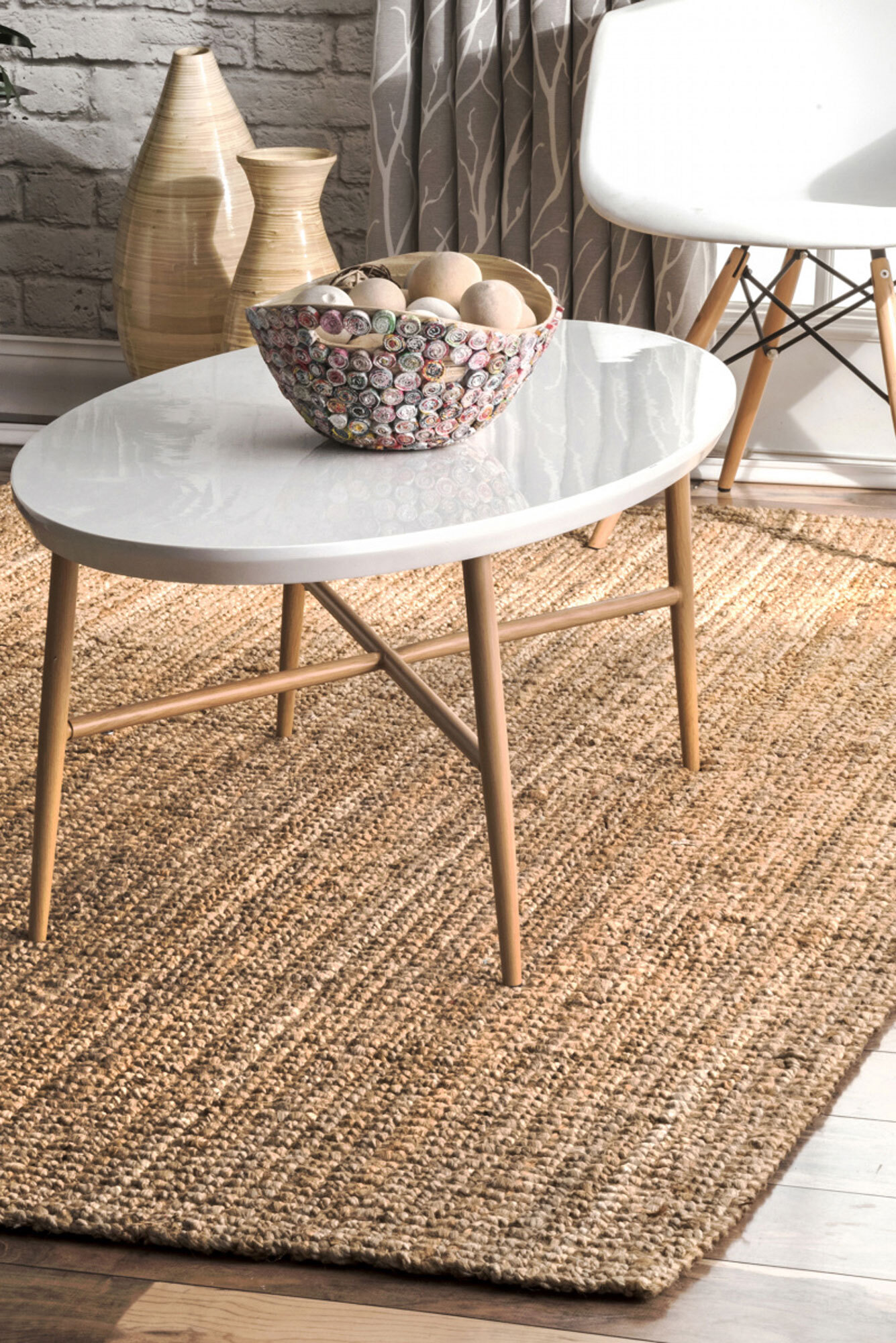Large View Jolly Hand Woven Jute Rug(Size 164 x 120cm)
