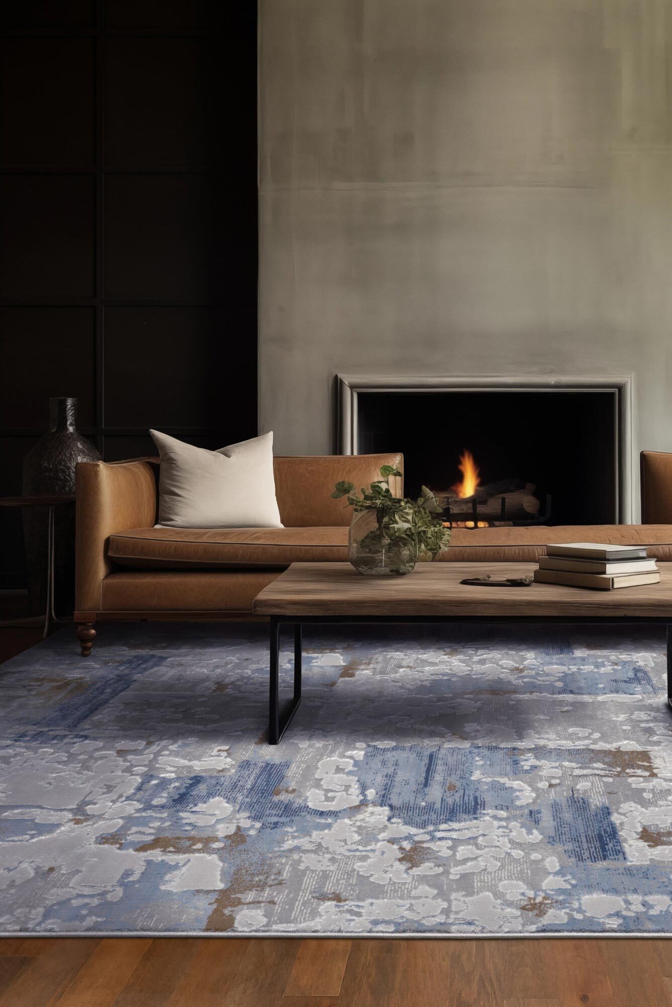 Large View Cloud Contemporary Abstract Rug(Size 230 x 160cm)