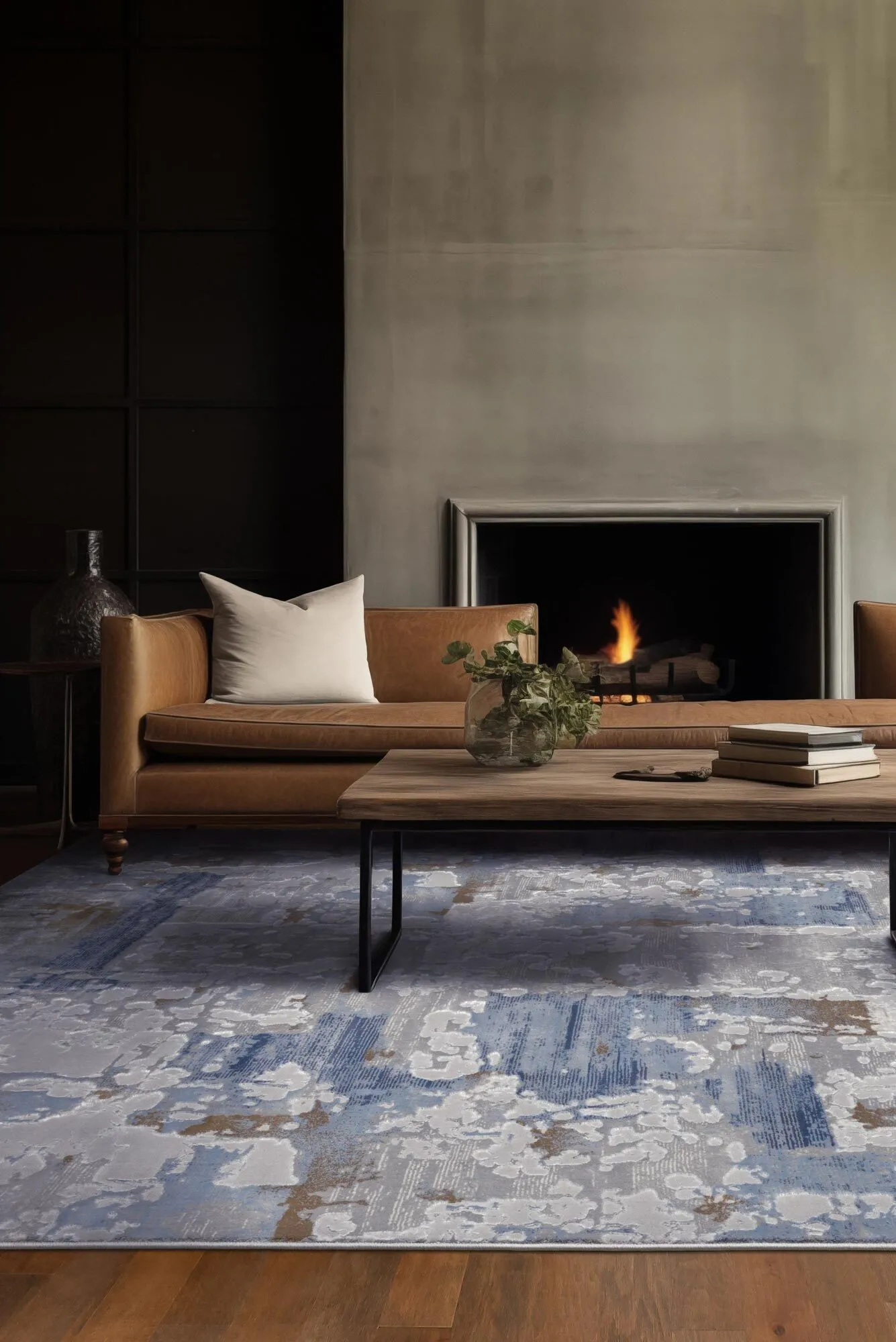Large View Cloud Contemporary Abstract Rug(Size 230 x 160cm)