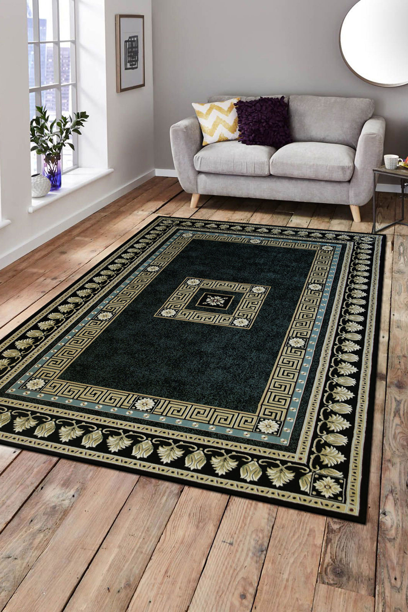 Large View Cain Transitional Medallion Rug(Size 170 x 120cm)