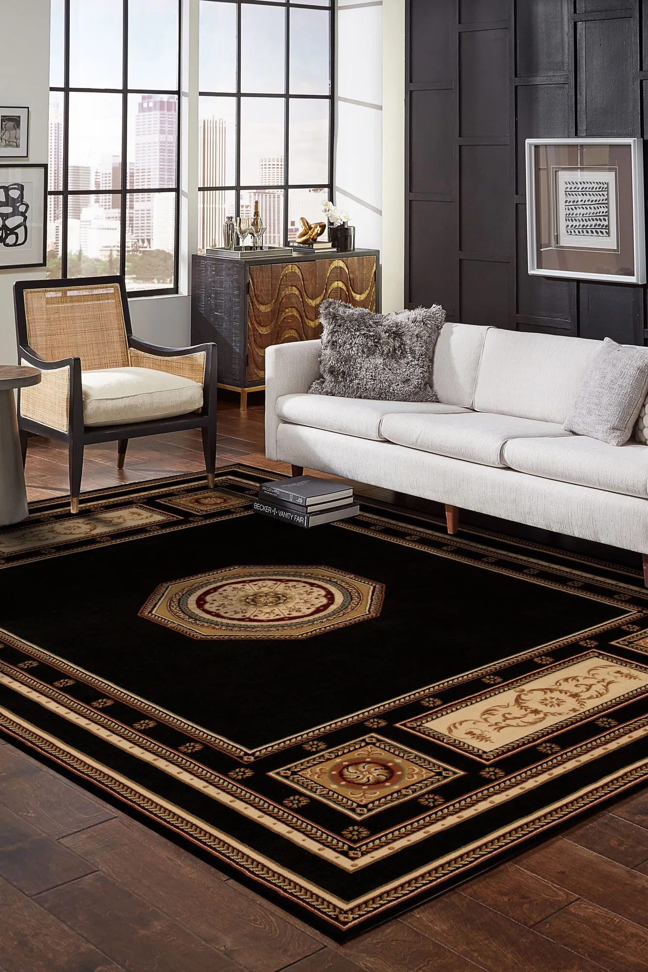 Cain Transitional Medallion Rug(Size 170 x 120cm)