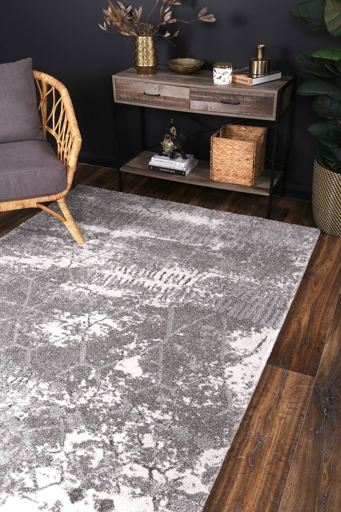 Cole Grey Abstract Pattern Rug(Size 230 x 160cm)