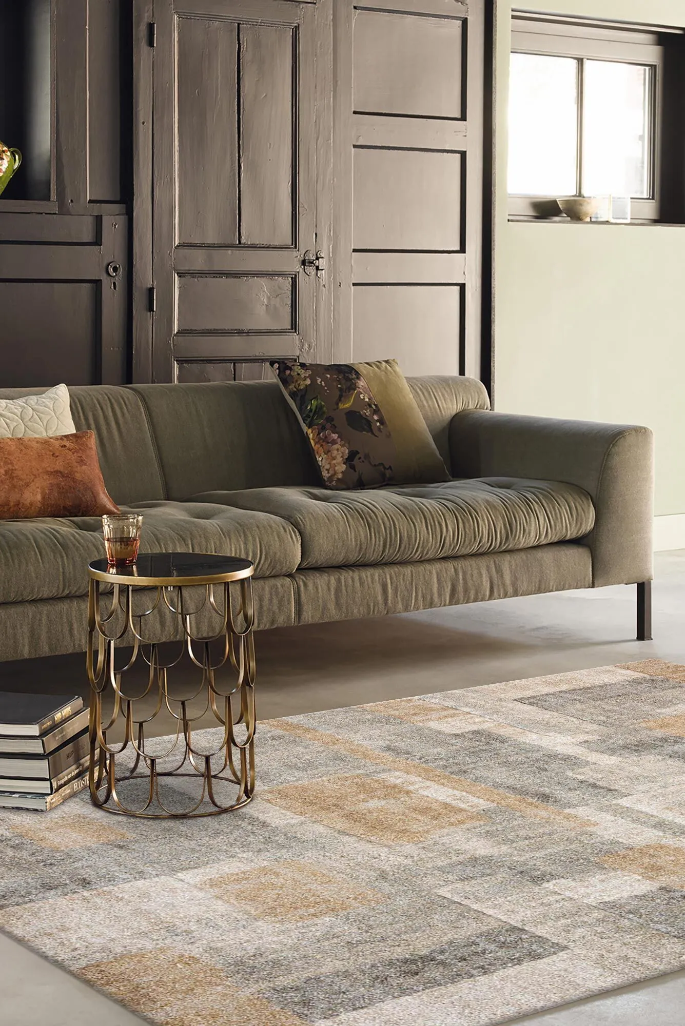 Large View Cremona Geometric Carved Rug(Size 230 x 160cm)