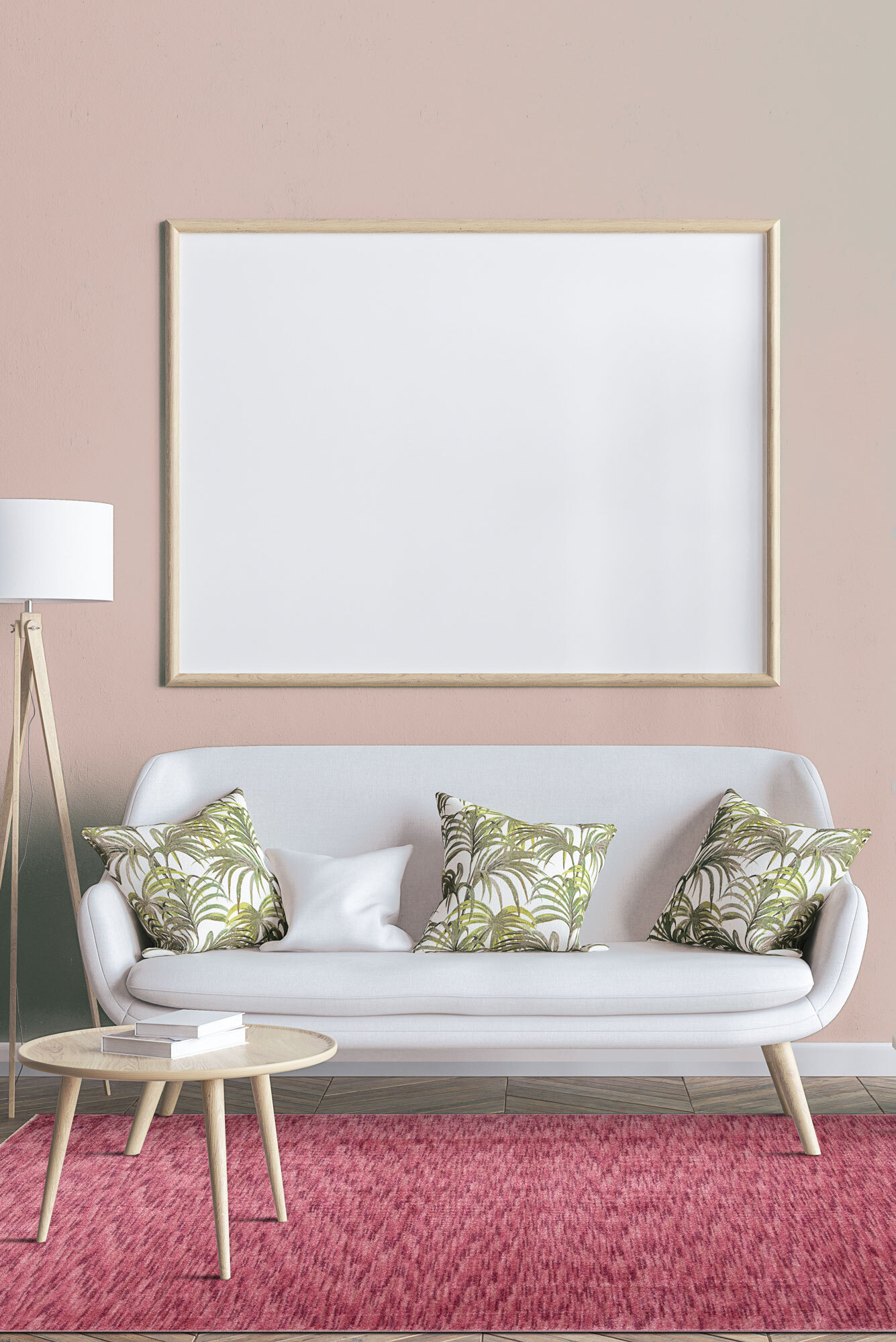 Cora Plain Pink Modern Rug(Size 230 x 160cm)