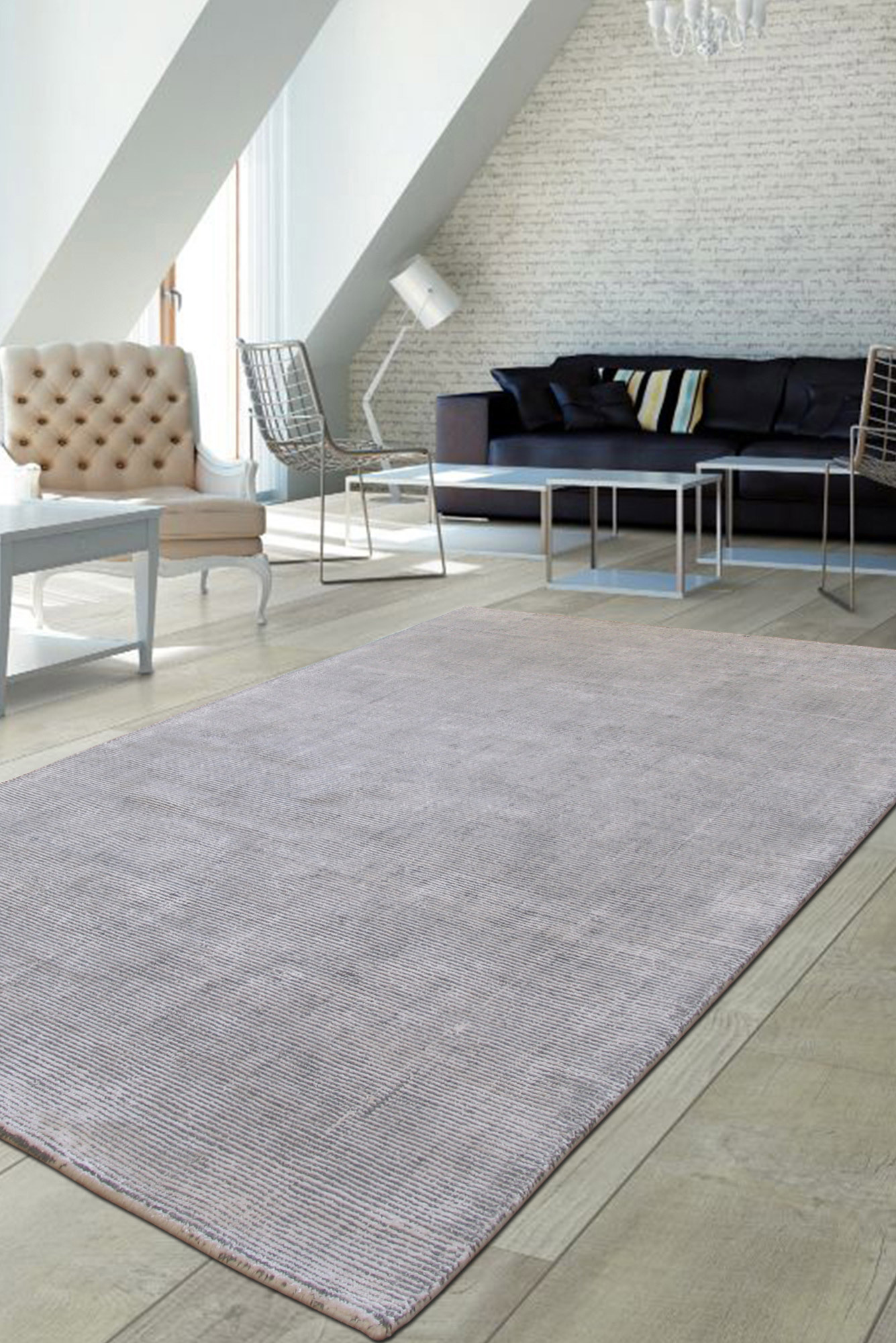 Large View Calypso Plain Hand Loomed Rug(Size 220 x 150cm)