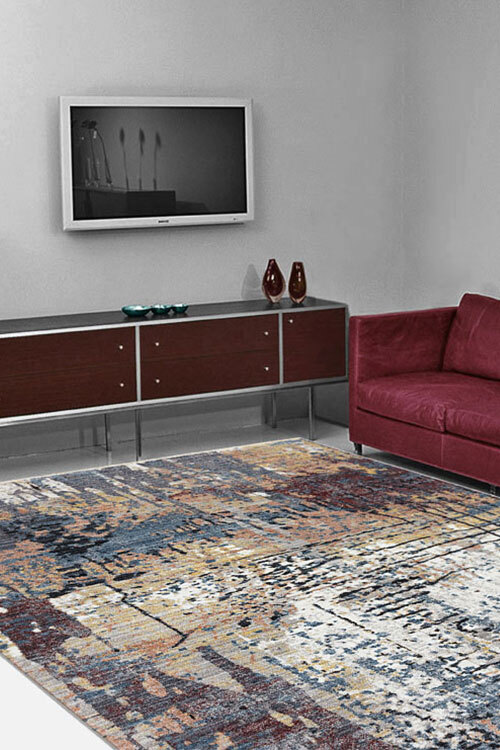 Danny Grey Modern Abstract Rug(Size 180 x 120cm)