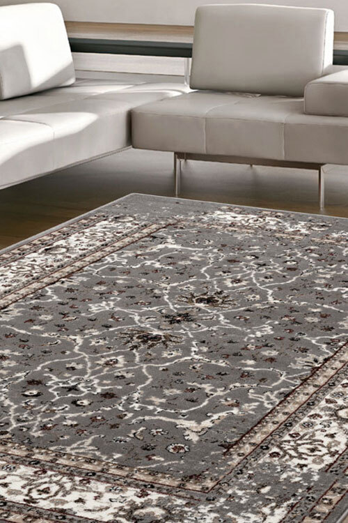 Dante Grey Traditional Floral Rug(Size 230 x 160cm)