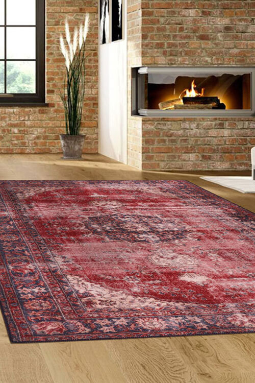 Large View Diva Red Classic Overdyed Rug(Size 180 x 115cm)