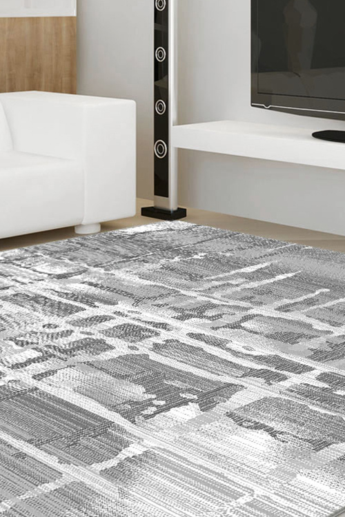 Large View Dylan Grey Contemporary Rug(Size 170 x 120cm)