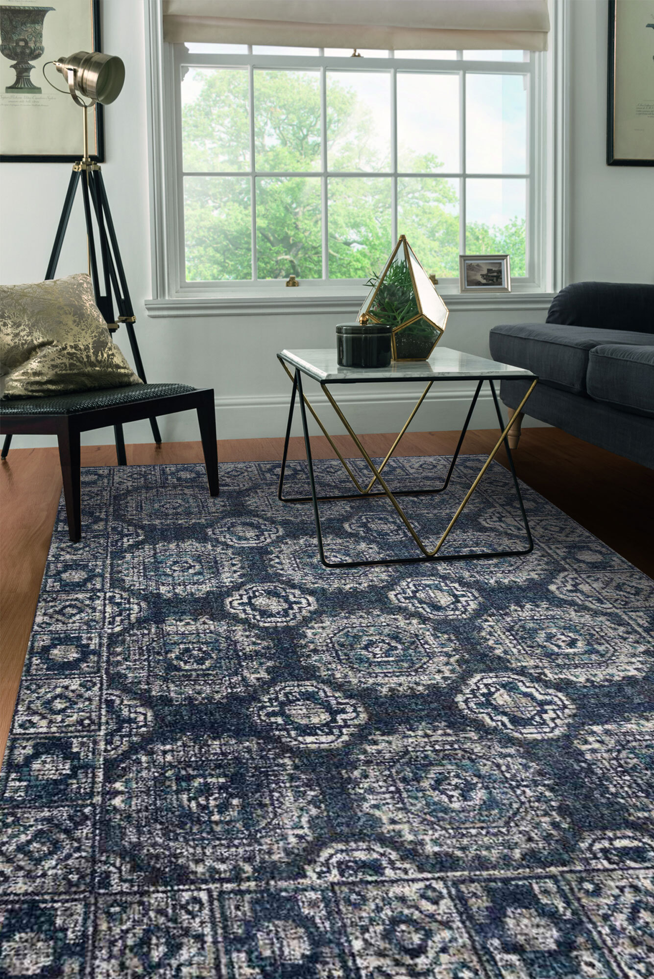 Large View Erin Transitional Medallion Rug(Size 170 x 120cm)