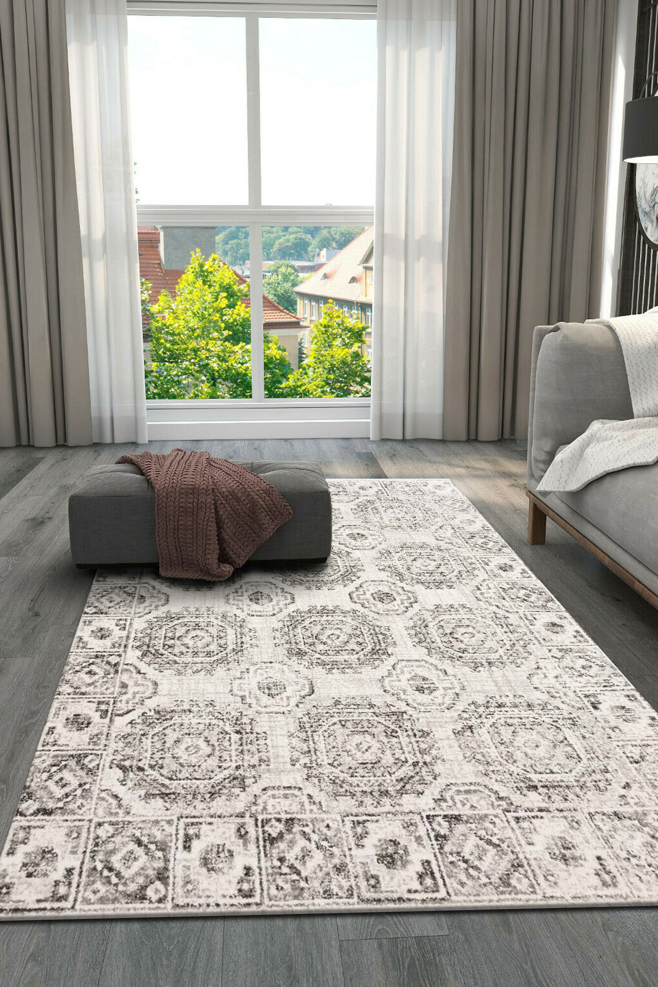 Erin Transitional Geometric Rug(Size 220 x 150cm)