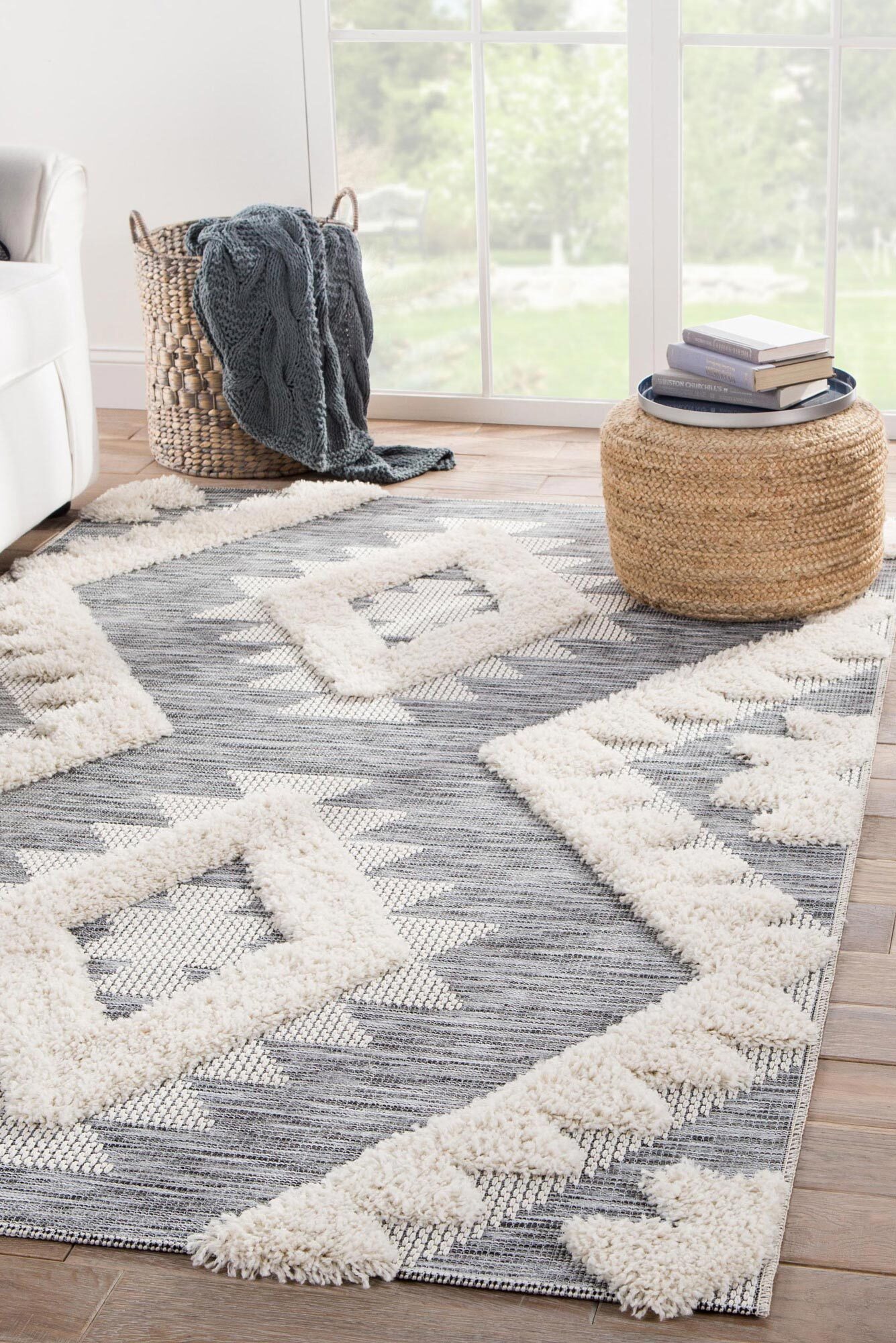 Large View Evan Diamond Multi Textured Rug(Size 230 x 160cm)