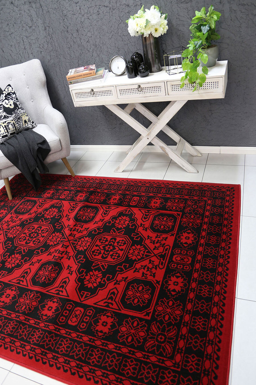Large View Emma Afghan Tribal Design Rug(Size 230 x 160cm)