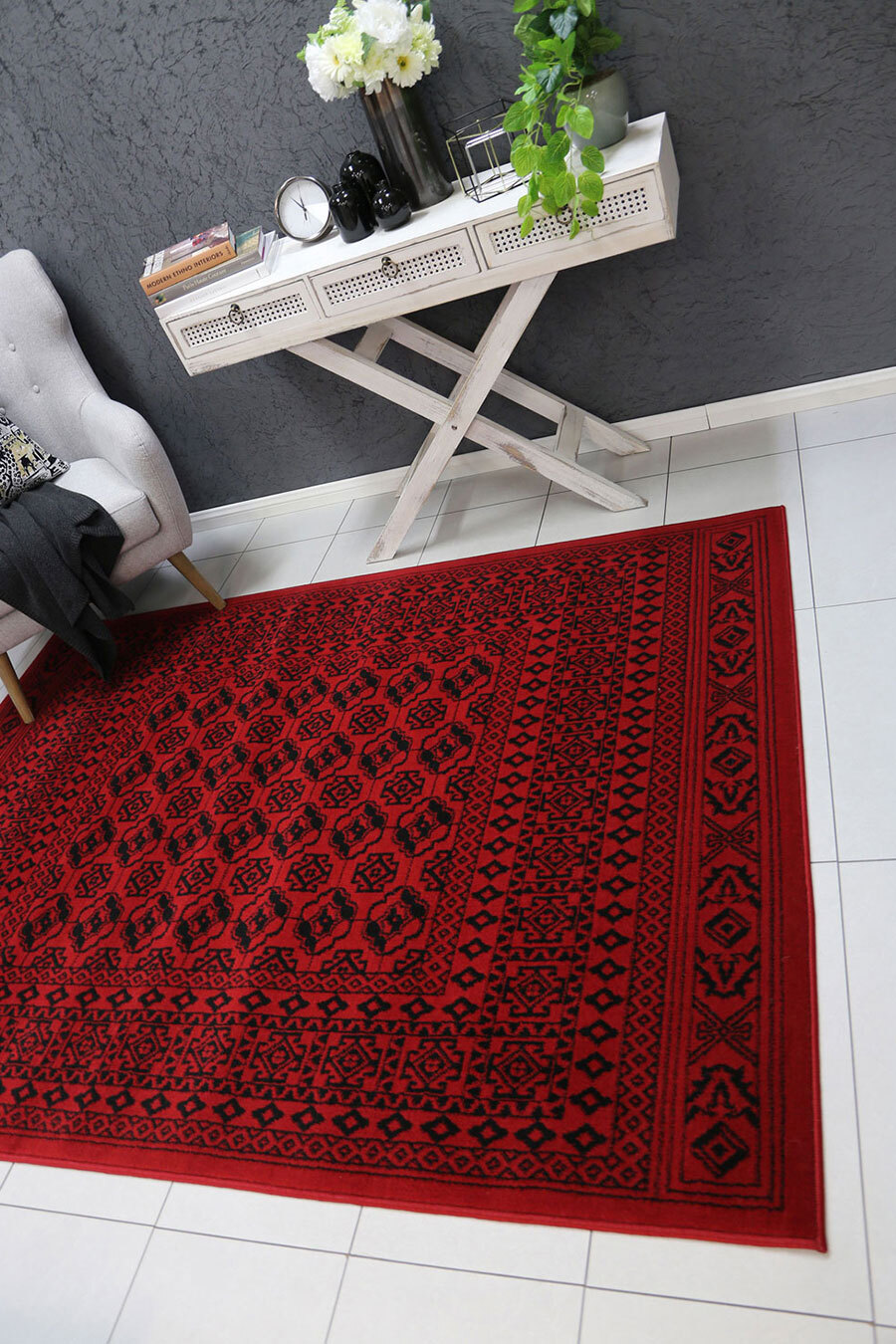 Emma Tribal Afghan Design Rug(Size 300 x 80cm) RUNNER