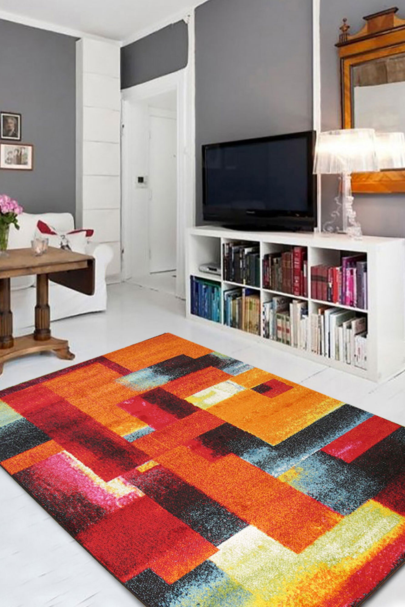 Large View Ellen Modern Brush Stroke Rug(Size 170 x 120cm)