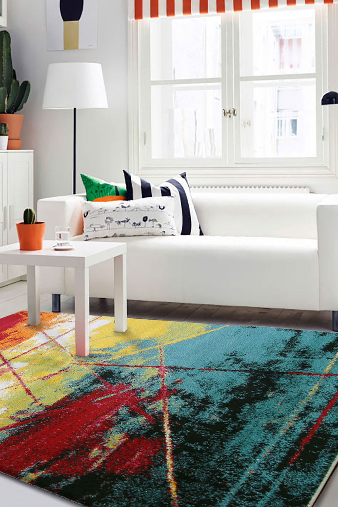 Ellen Multi Coloured Modern Rug(Size 170 x 120cm)