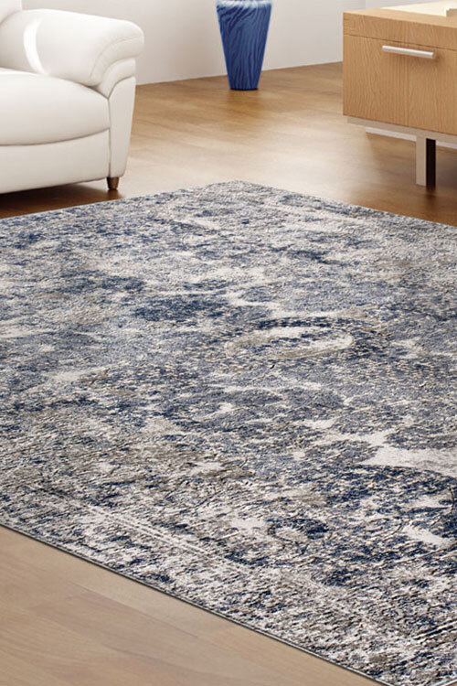 Eris Navy Multi Textured Rug(Size 180 x 120cm)