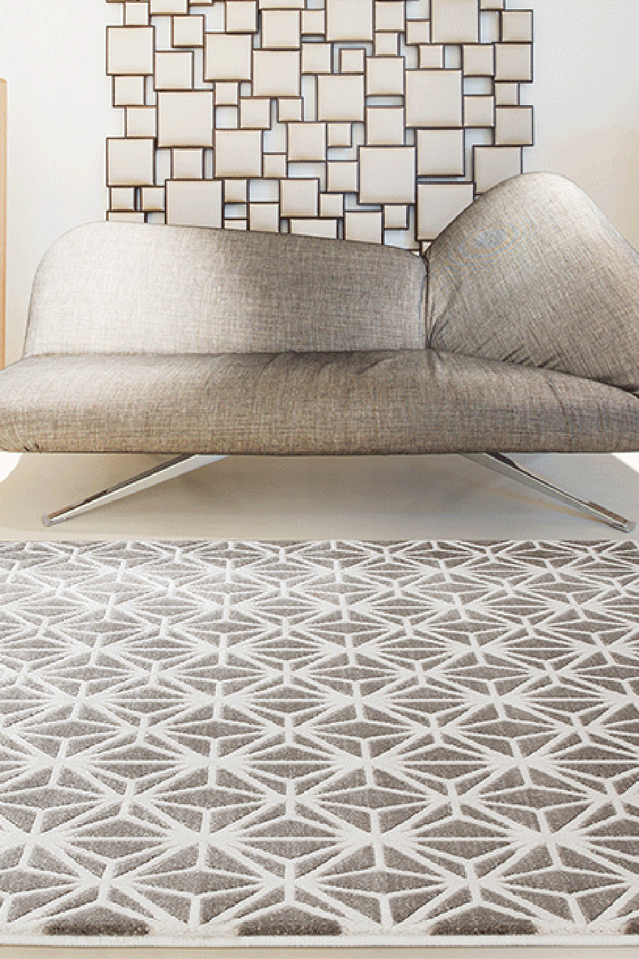 Fabian Geometric Beige Rug(Size 230 x 160cm) 